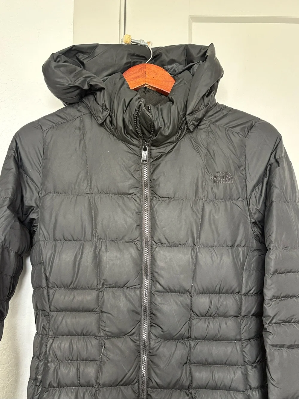 THE NORTH FACE BLACK 550 FILL PARKA JACKET WOMENS SMALL